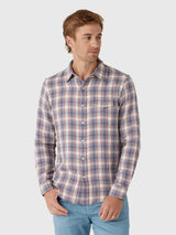 Criquet Men's Double Cloth Flannel Pearl Snap Shirt - Saint Bernard
