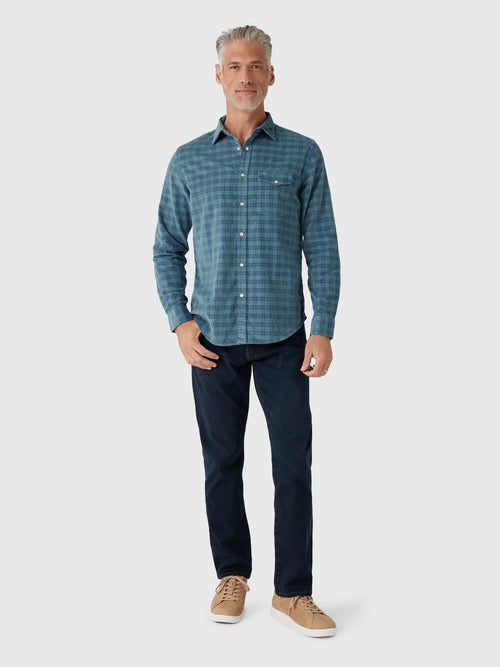 Criquet Men's Long Sleeve Corduroy Pearl Snap Shirt - Saint Bernard