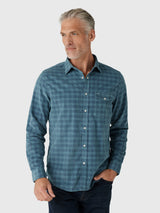 Criquet Men's Long Sleeve Corduroy Pearl Snap Shirt - Saint Bernard