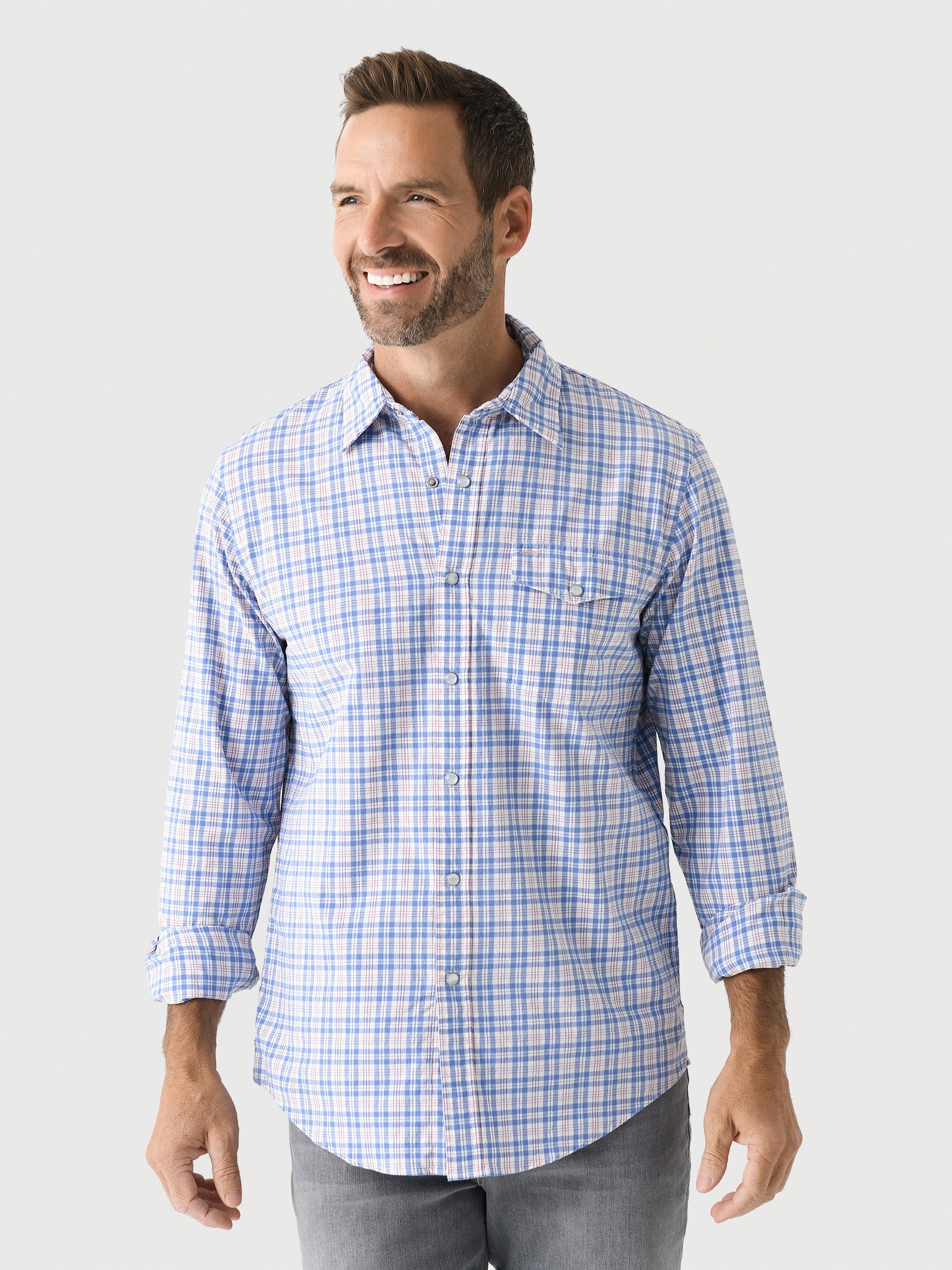 Criquet Men's Performance Pearl Snap Shirt - Saint Bernard