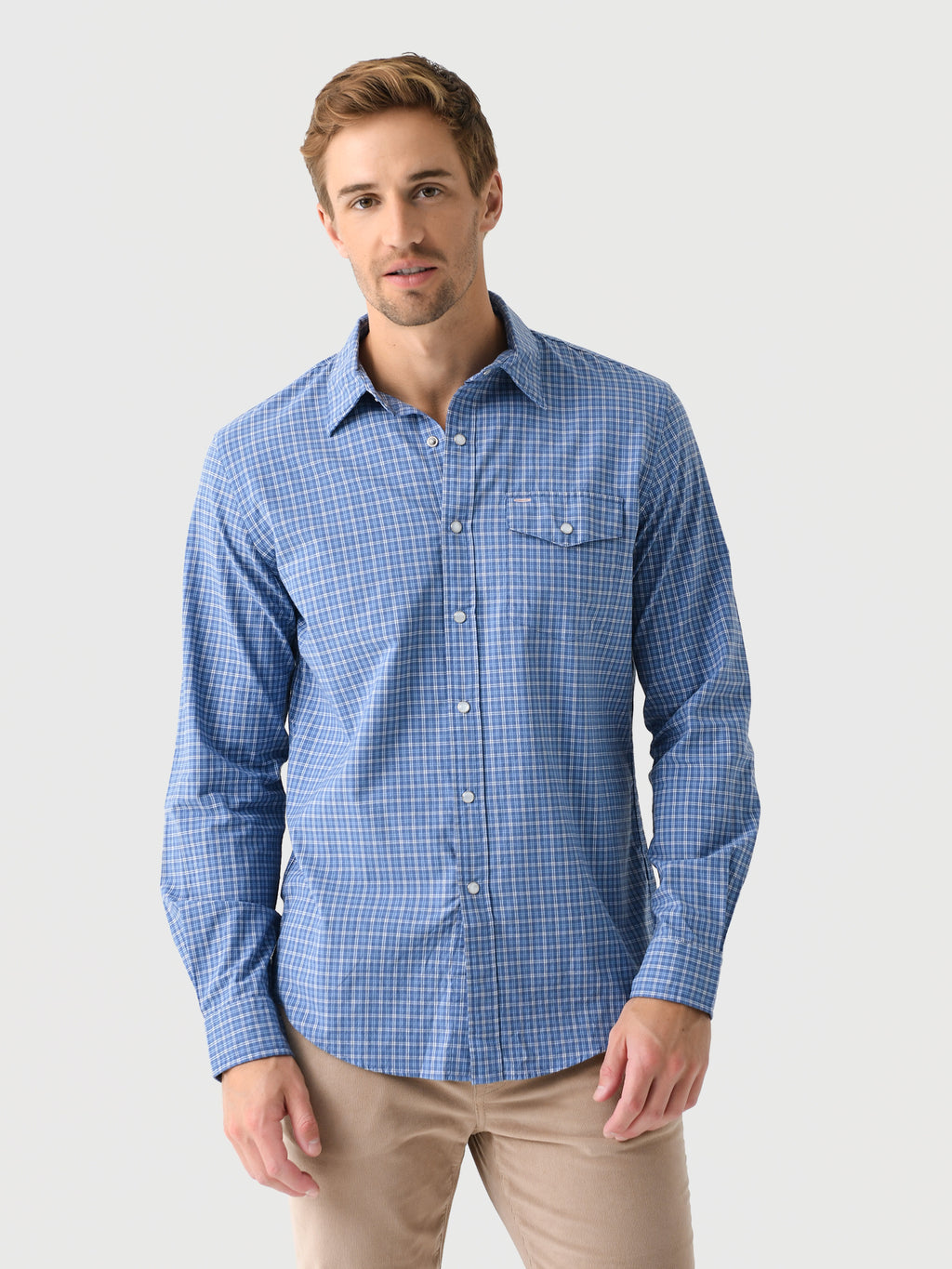 Criquet Men's Performance Pearl Snap Shirt - Saint Bernard