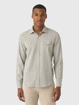 Criquet Men's Long Sleeve Seersucker Performance Pearl Snap Shirt - Saint Bernard