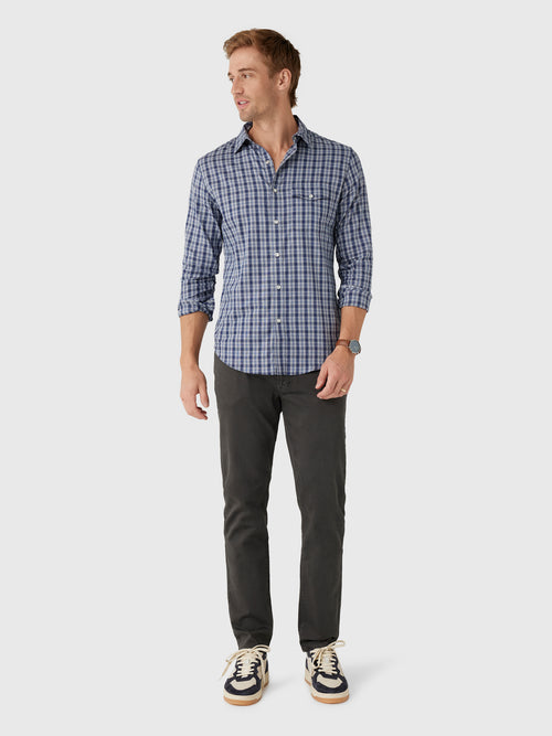 Criquet Men's Performance Pearl Snap Button-Down Shirt - Saint Bernard