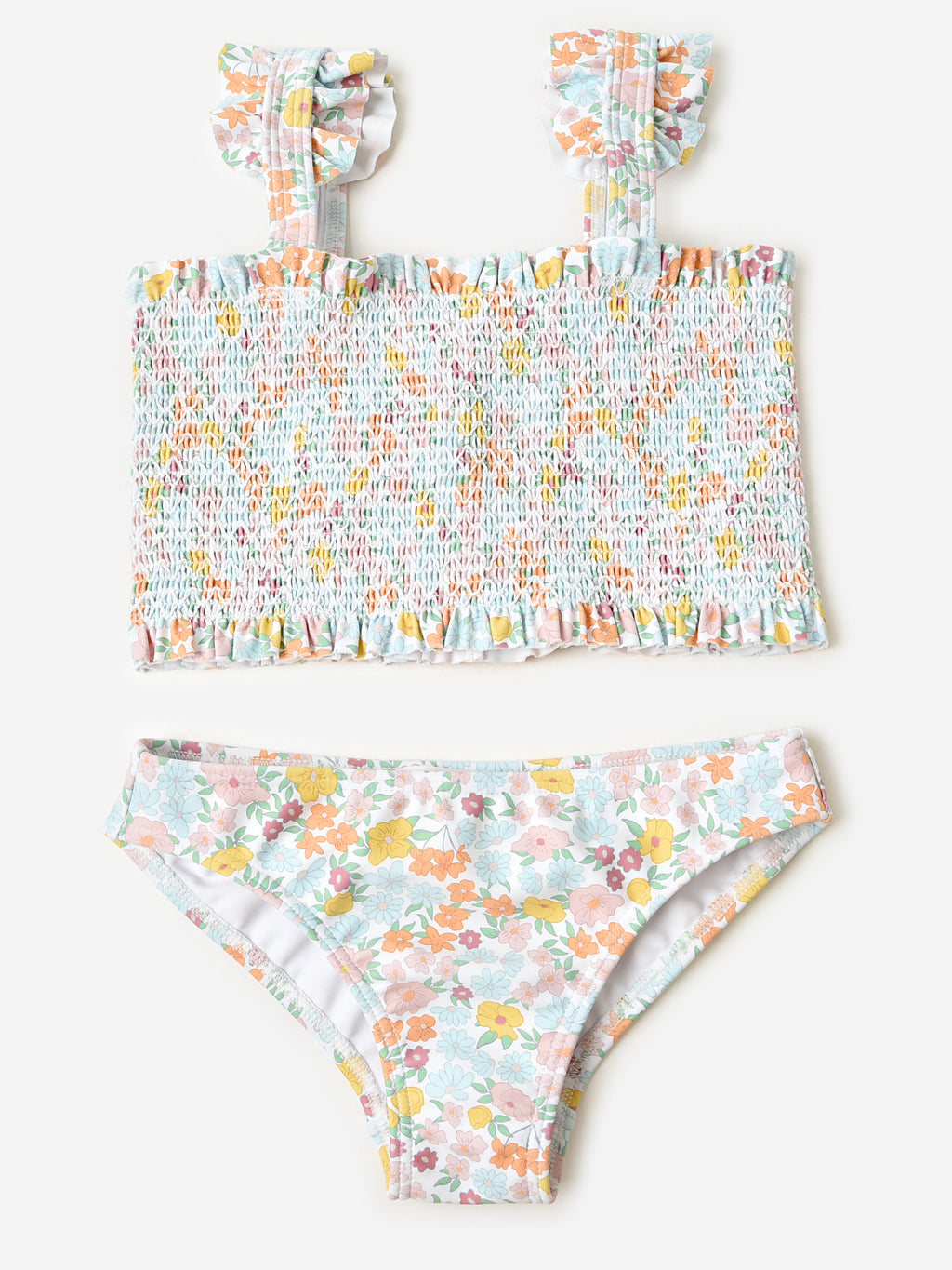 Minnow Girls' Diamond Smocked Bikini Set - Saint Bernard