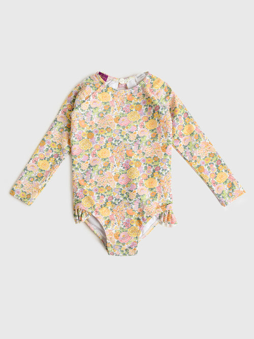Minnow Girls' Elysian Day Rash Guard One-Piece Swimsuit