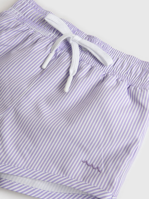 Minnow Boys' Lavender Stripe Boardie Short
