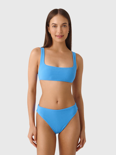 Minnow Women's Terry Square Neck Bikini Top - Saint Bernard