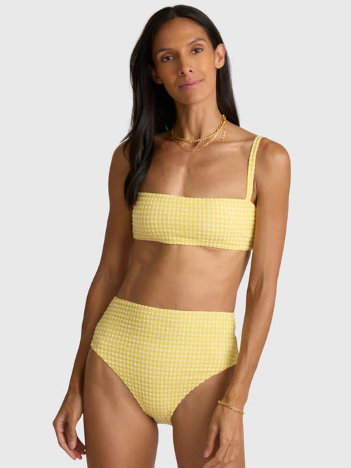 Minnow Women's Soleil Gingham Bandeau Bikini Top
