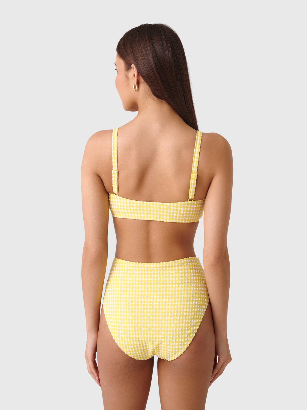 Minnow Women's Soleil Gingham Bandeau Bikini Top - Saint Bernard