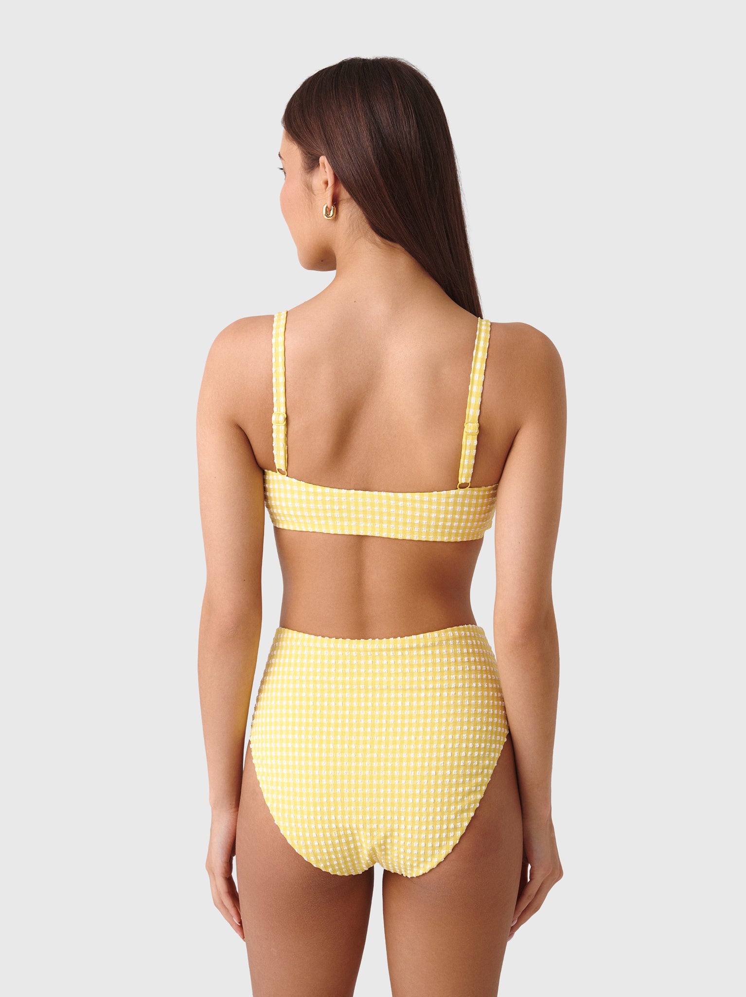 Minnow Women's Soleil Gingham Bandeau Bikini Top - Saint Bernard