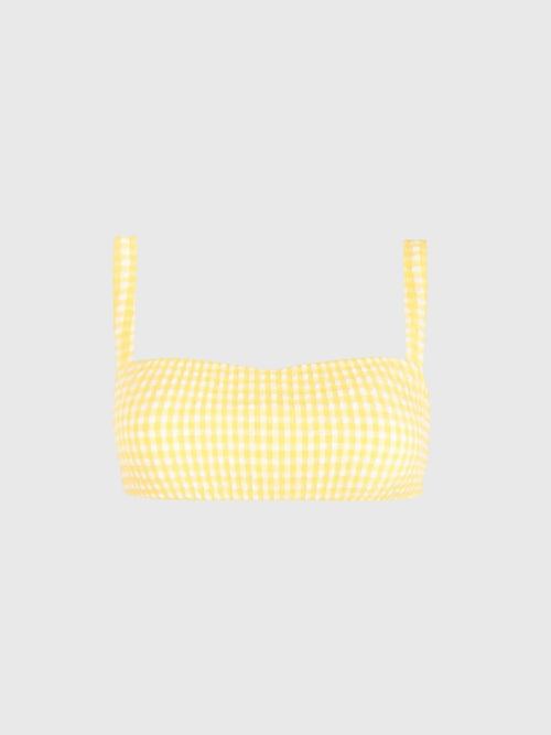 Minnow Women's Soleil Gingham Bandeau Bikini Top