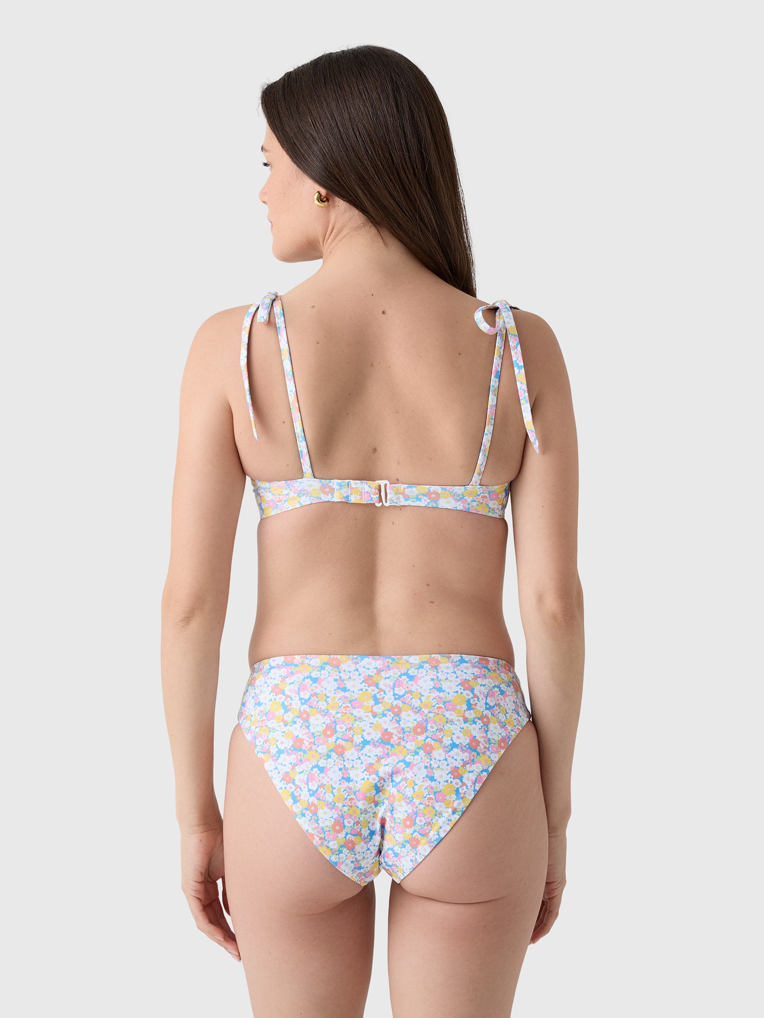 Minnow Women's Jasmine Blossom Tie Strap Bikini Top - Saint Bernard
