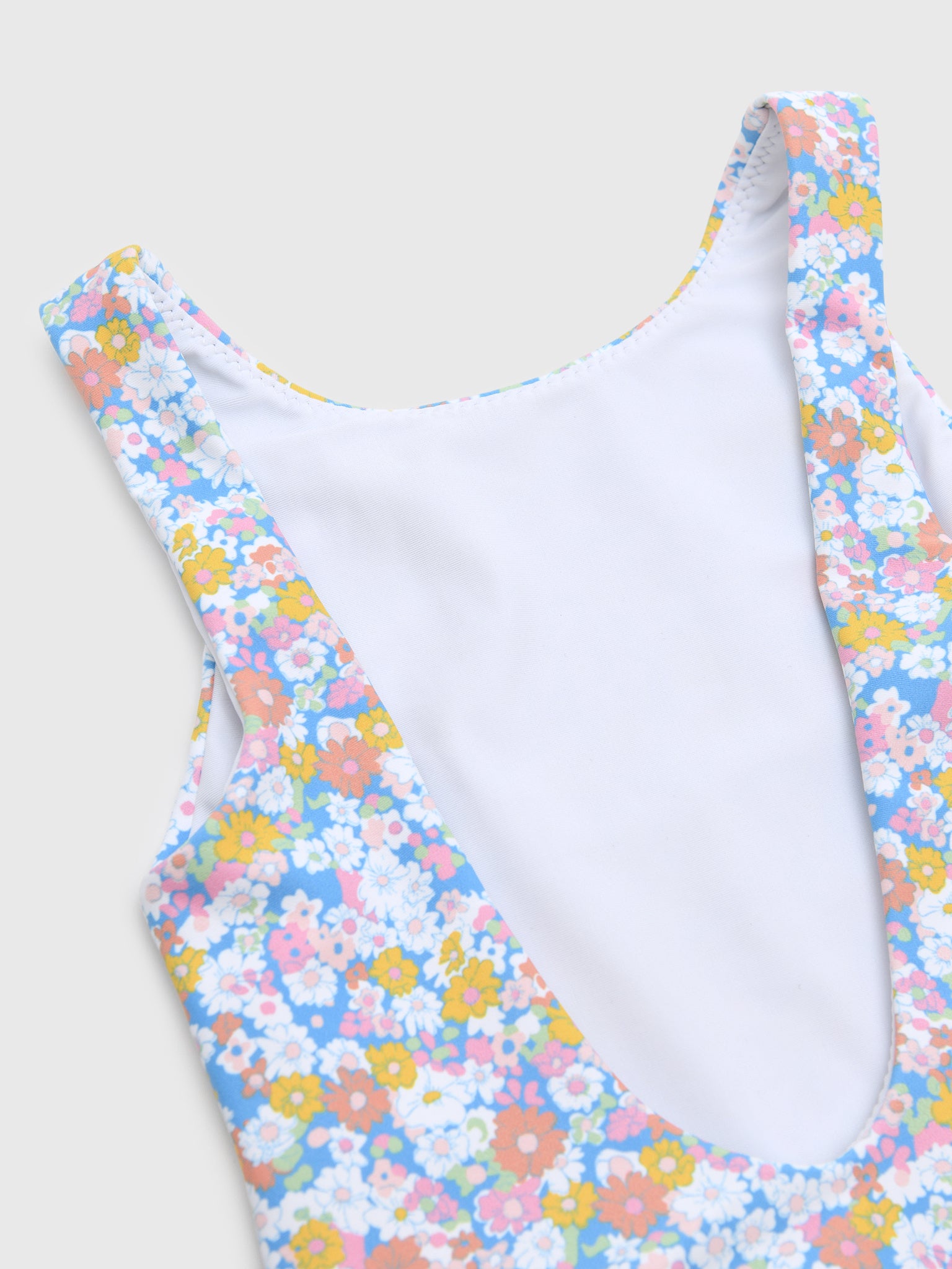 Minnow Girls' Jasmine Blossom Ballerina Ruffle One-Piece Swimsuit - Saint Bernard