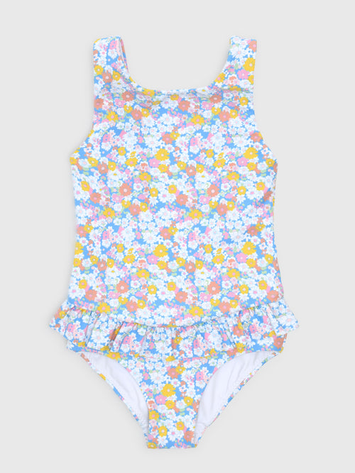 Minnow Girls' Jasmine Blossom Ballerina Ruffle One-Piece Swimsuit