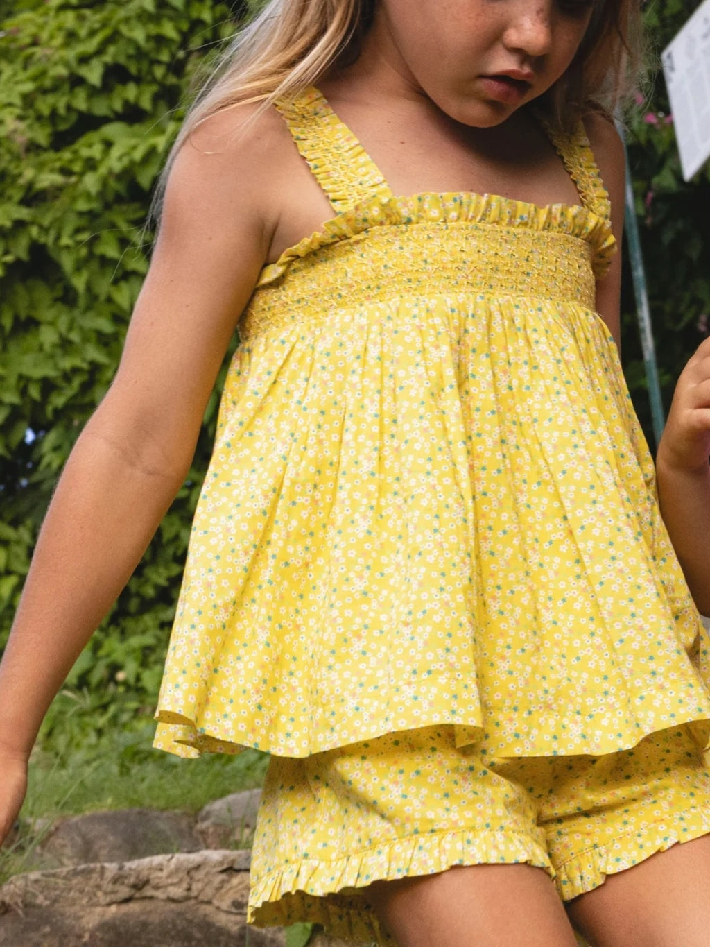 Minnow Girls' Petite Fleur Top & Short Set - Saint Bernard