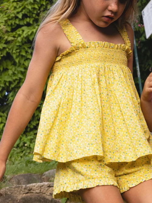 Minnow Girls' Petite Fleur Top & Short Set