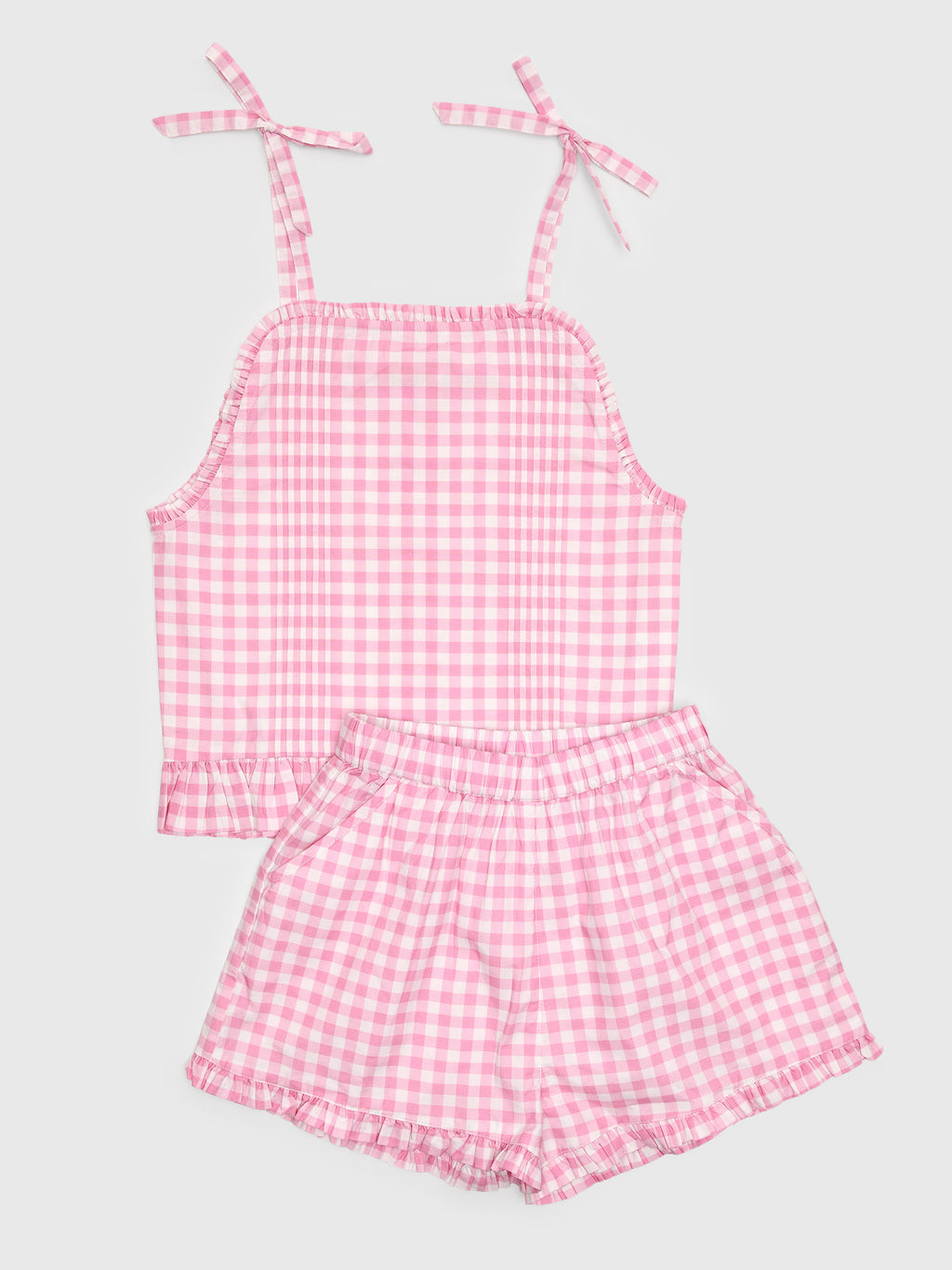 Minnow Girls' Tie Tank & Short Set - Saint Bernard
