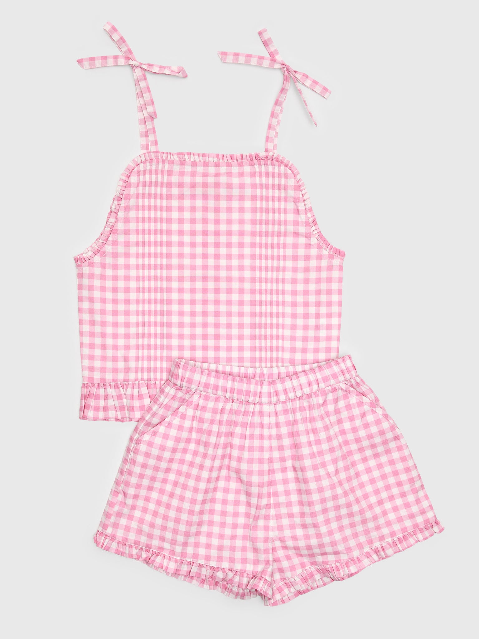 Minnow Girls' Tie Tank & Short Set - Saint Bernard