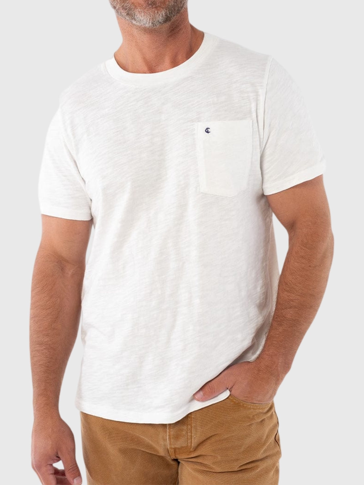 Criquet Men's Slub Cotton Pocket T-Shirt - Saint Bernard