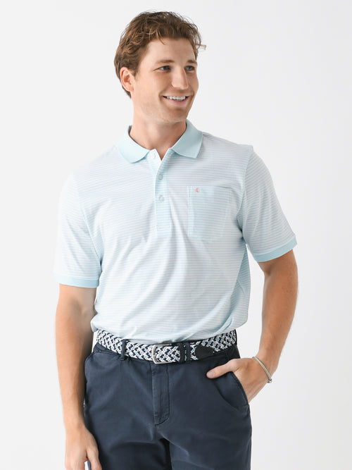 Criquet Men's Striped Club Polo
