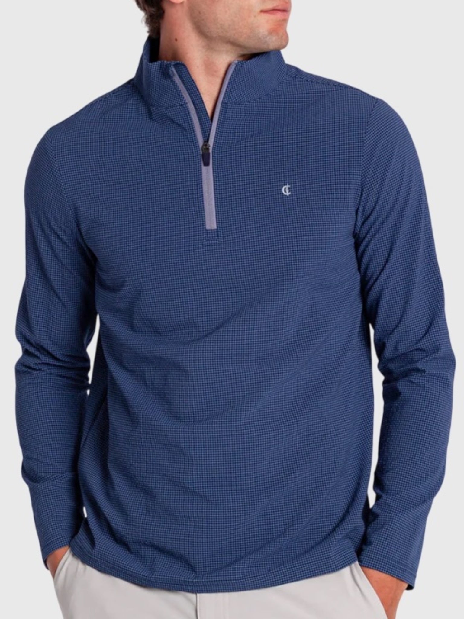 Criquet Men's Seersucker Performance Pullover - Saint Bernard