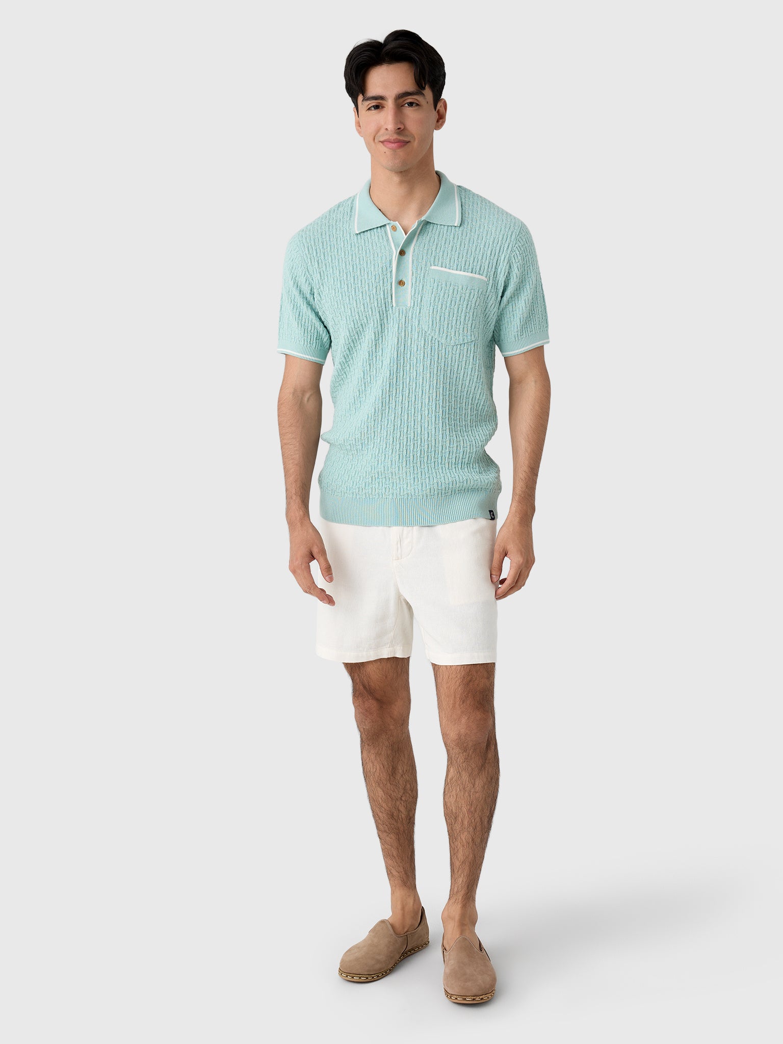 Criquet Men's Bungalow Sweater Polo - Saint Bernard