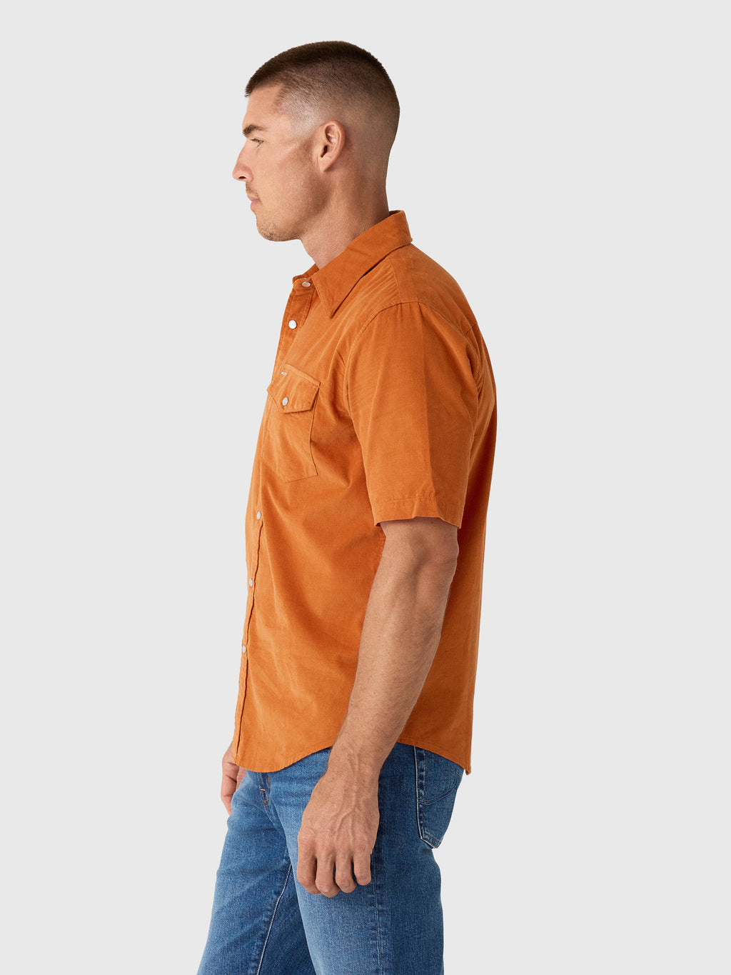 Criquet Men's Corduroy Pearl Snap Shirt - Saint Bernard