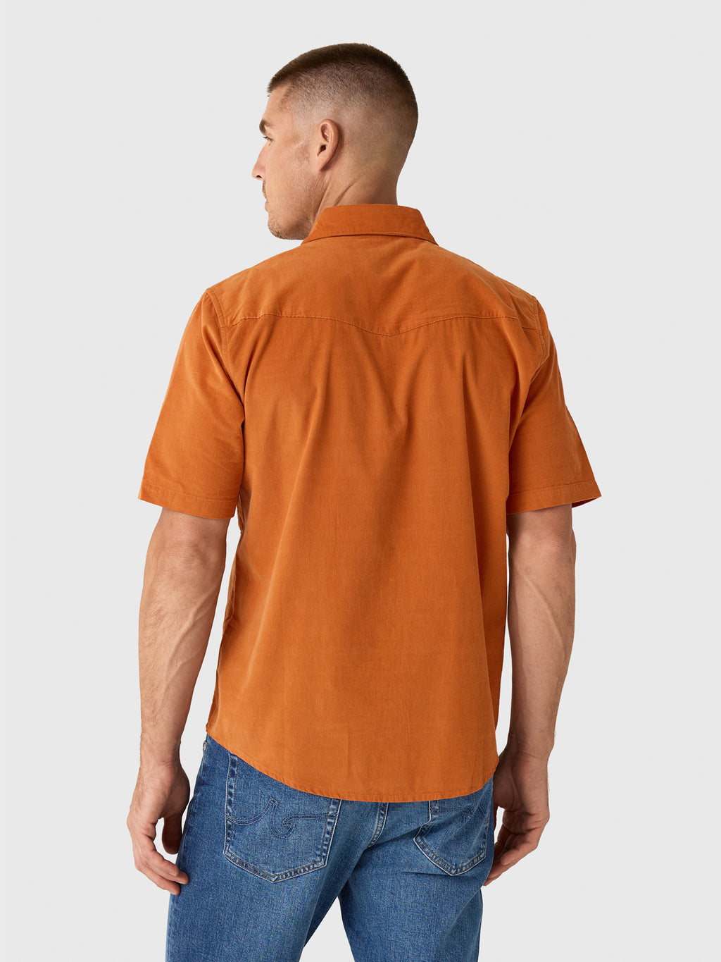 Criquet Men's Corduroy Pearl Snap Shirt - Saint Bernard