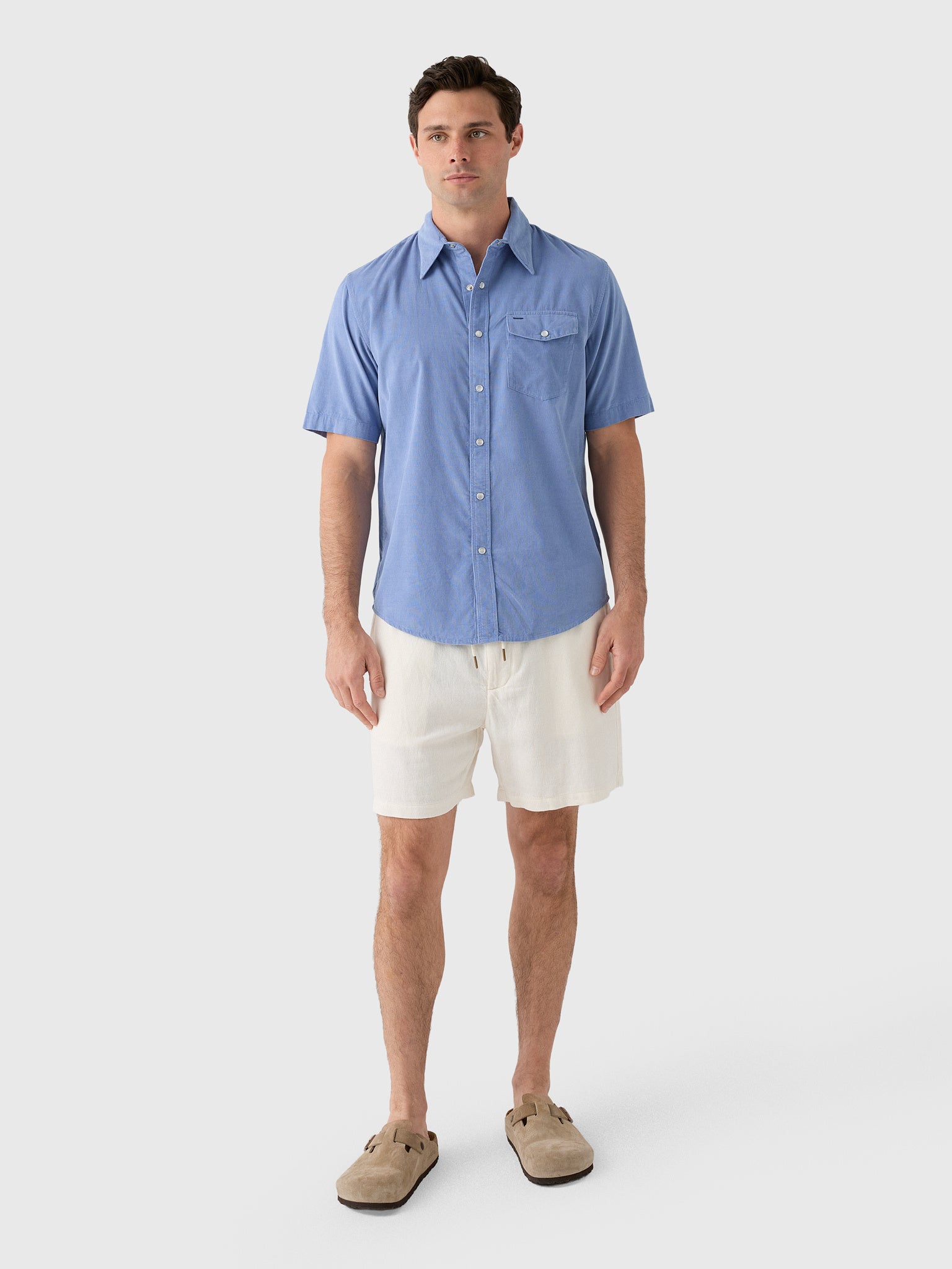 Criquet Men's Corduroy Pearl Snap Shirt - Saint Bernard