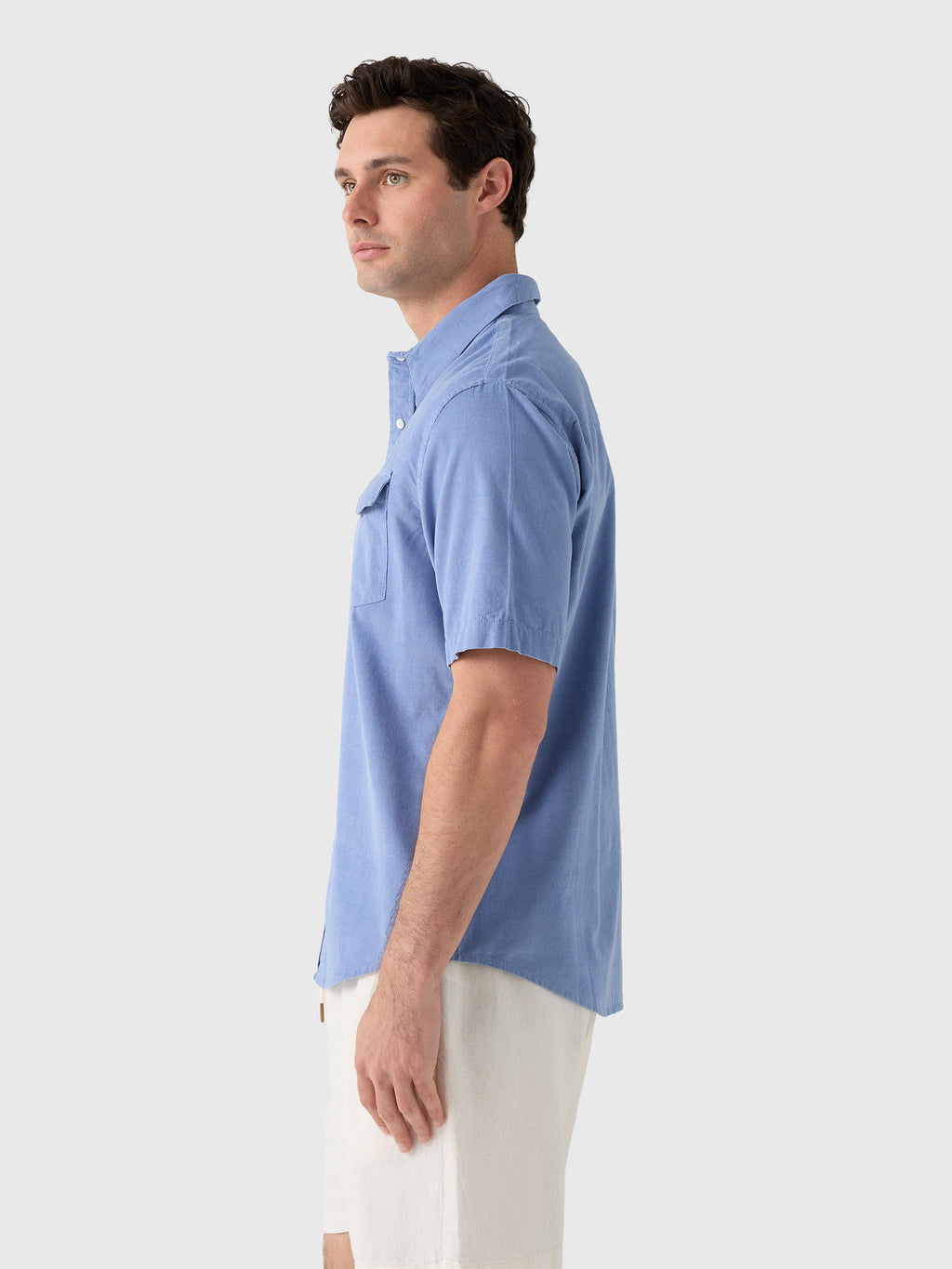 Criquet Men's Corduroy Pearl Snap Shirt - Saint Bernard