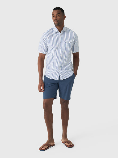 Criquet Men's Seersucker Pearl Snap Shirt