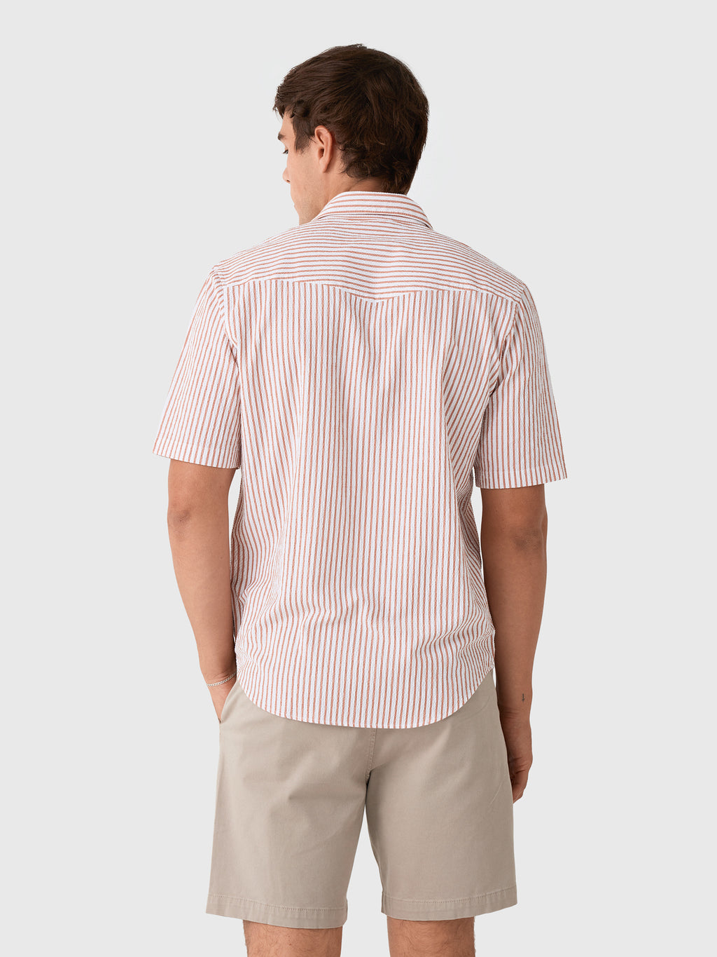 Criquet Men's Short Sleeve Performance Pearl Snap Shirt - Saint Bernard