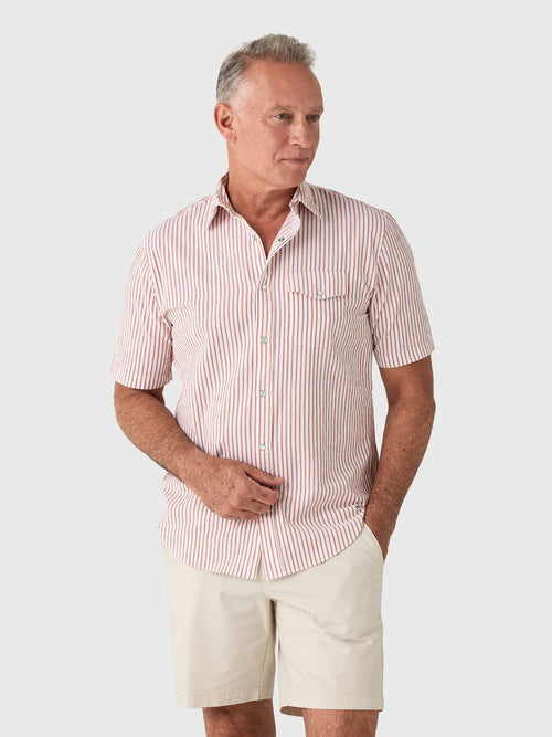Criquet Men's Short Sleeve Performance Pearl Snap Shirt