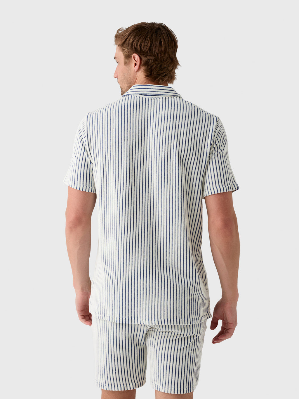 Criquet Men's Terrycloth Button-Down Shirt - Saint Bernard