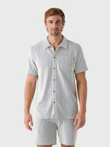 Criquet Men's Terrycloth Button-Down Shirt - Saint Bernard