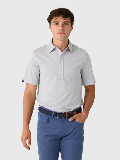 Criquet Men's Hobby Stripe Performance Sport Range Polo - Saint Bernard