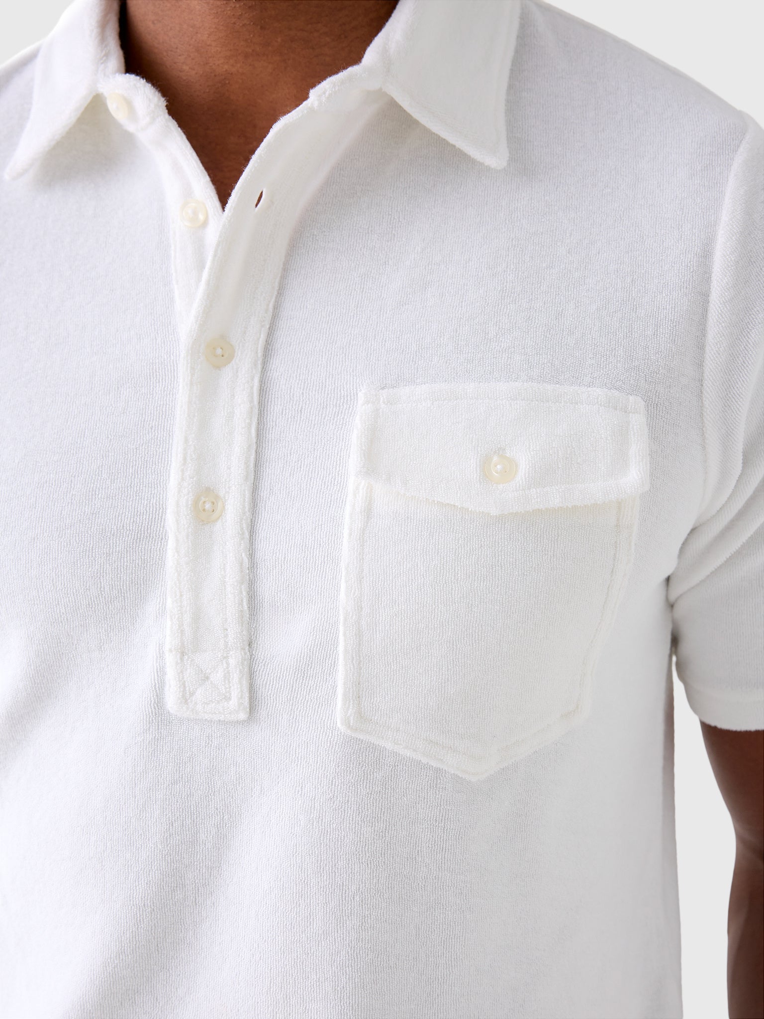 Criquet Men's Terrycloth Players Polo - Saint Bernard