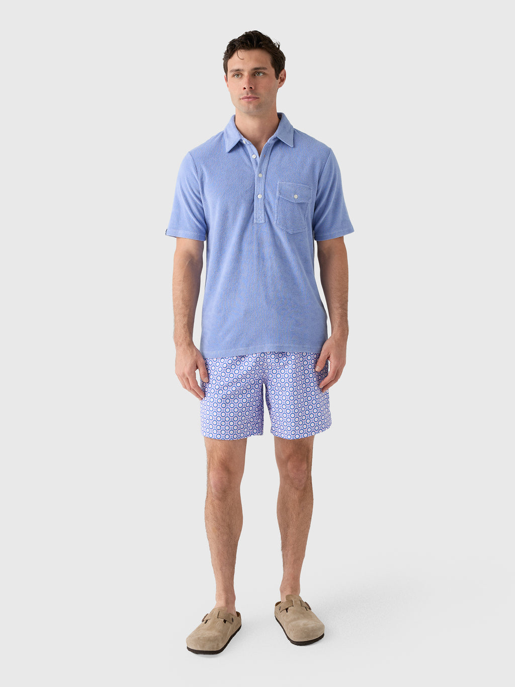Criquet Men's Terrycloth Players Polo - Saint Bernard