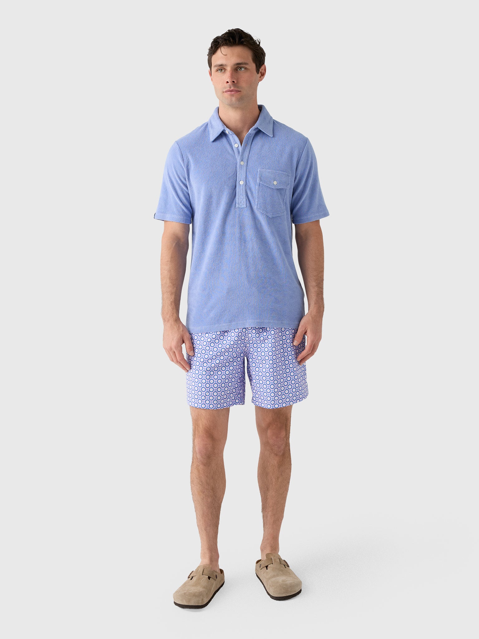 Criquet Men's Terrycloth Players Polo - Saint Bernard