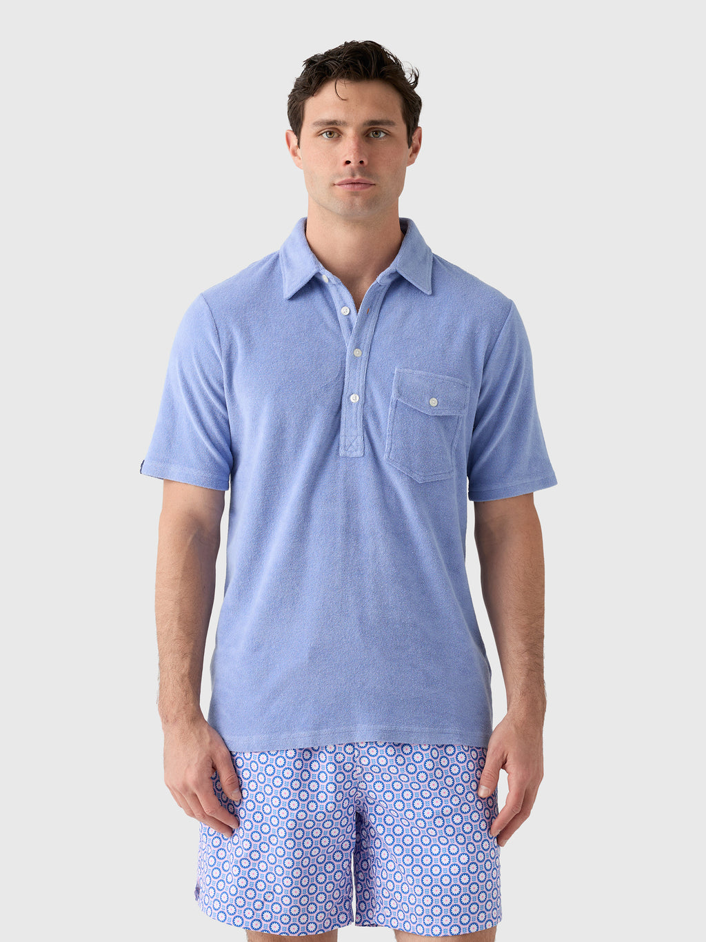 Criquet Men's Terrycloth Players Polo - Saint Bernard