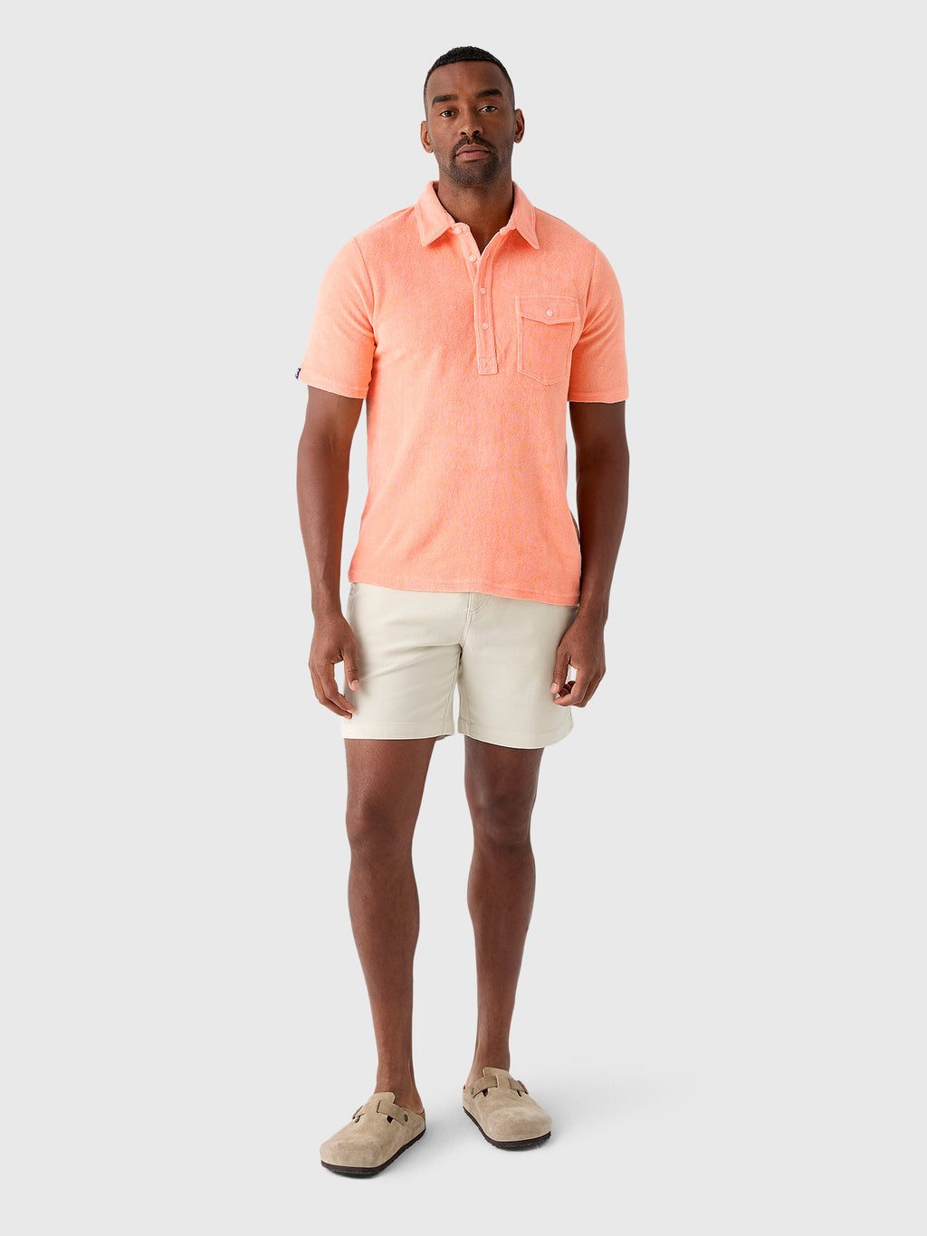 Criquet Men's Terrycloth Players Polo - Saint Bernard
