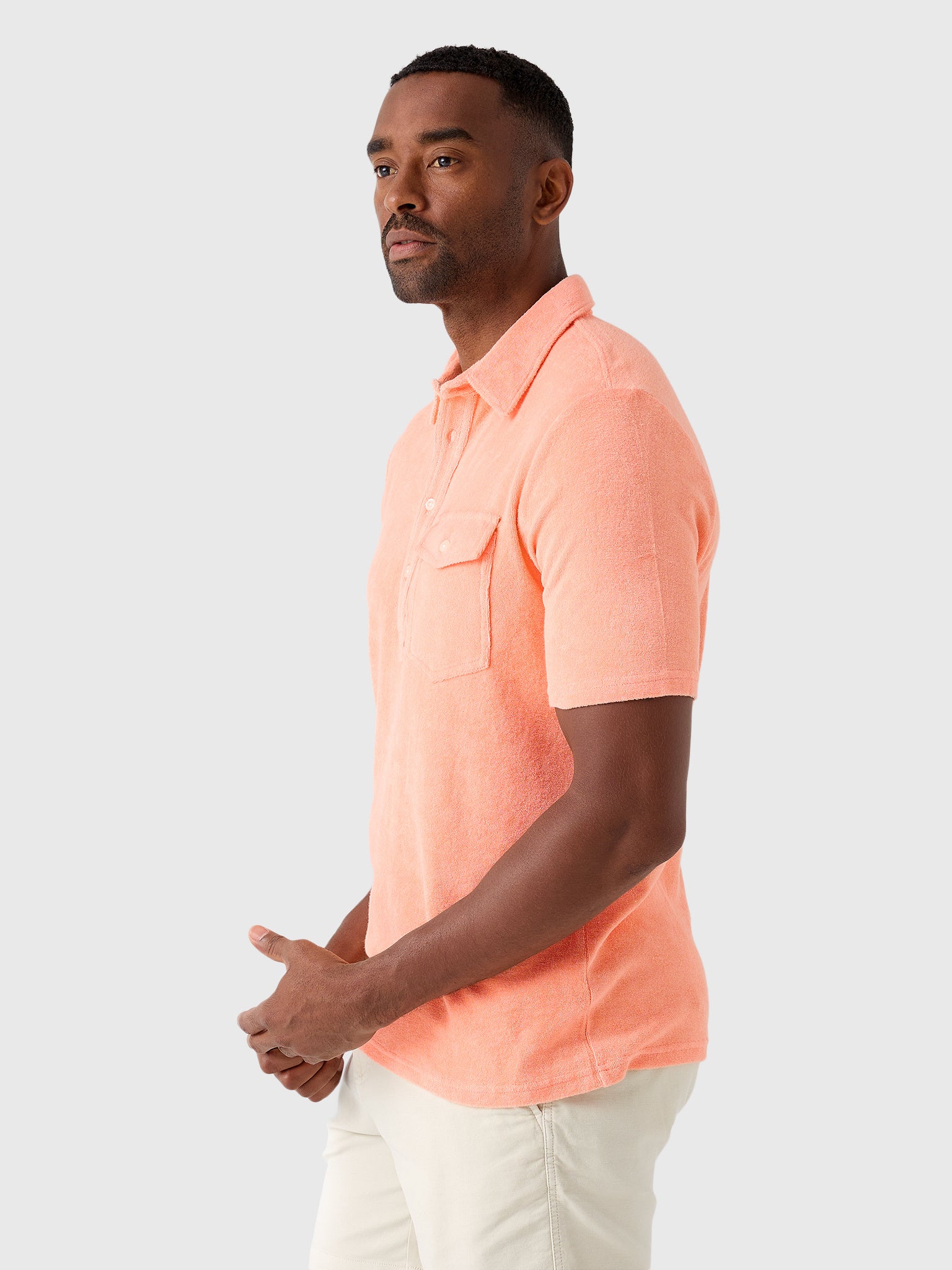 Criquet Men's Terrycloth Players Polo - Saint Bernard