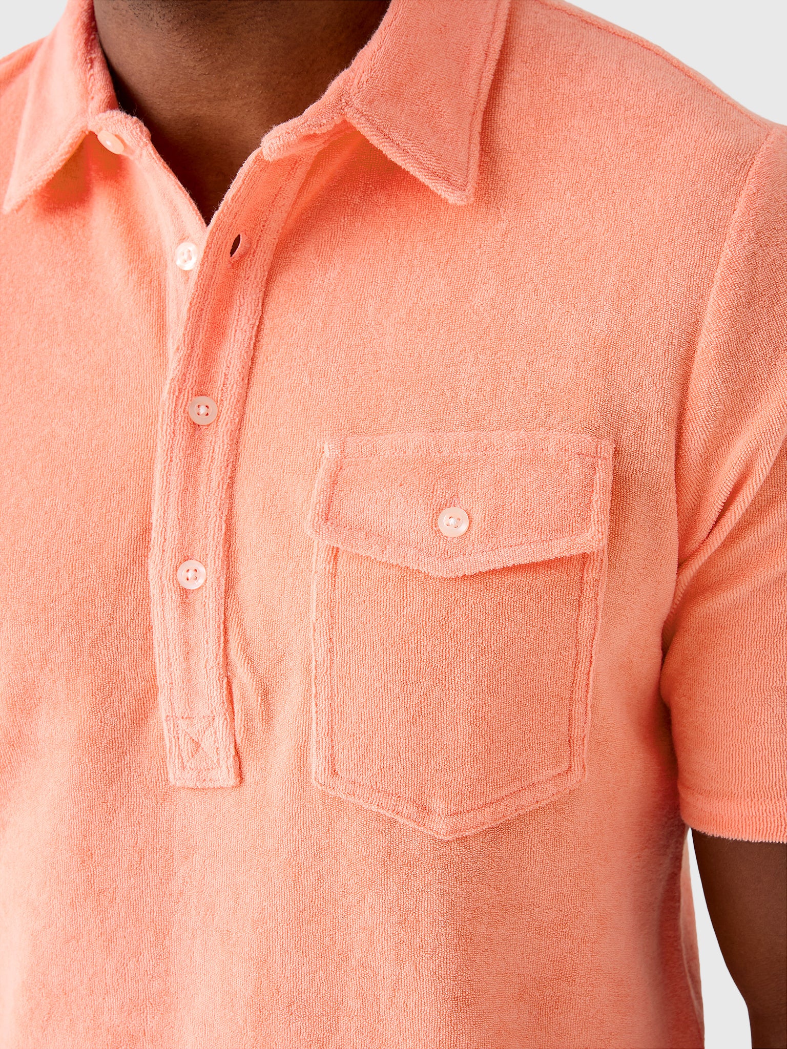 Criquet Men's Terrycloth Players Polo - Saint Bernard