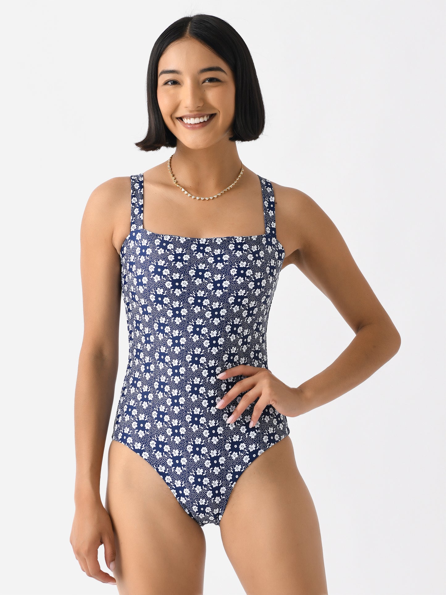 Minnow Women's Ditch Plains Daisy One-Piece Swimsuit - Saint Bernard