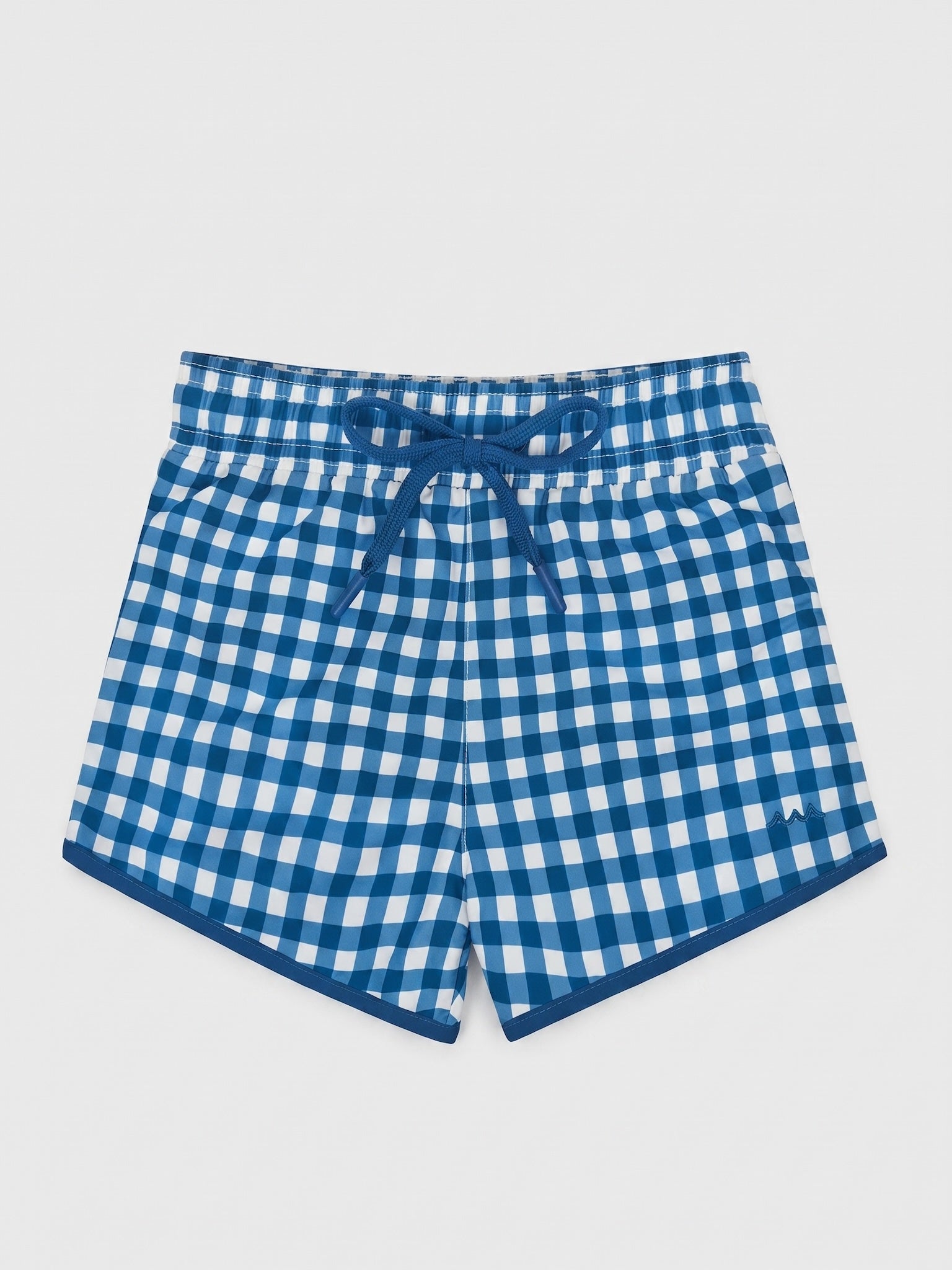 Minnow Boys' Navy Picnic Gingham Boardie Short – Saint Bernard