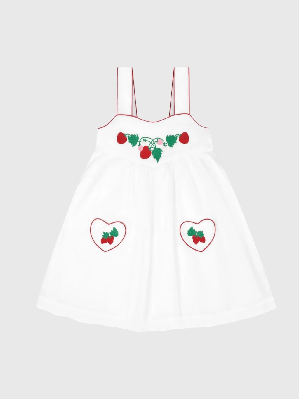 Minnow Girls' Harbor Mist Heart Pocket Dress - Saint Bernard
