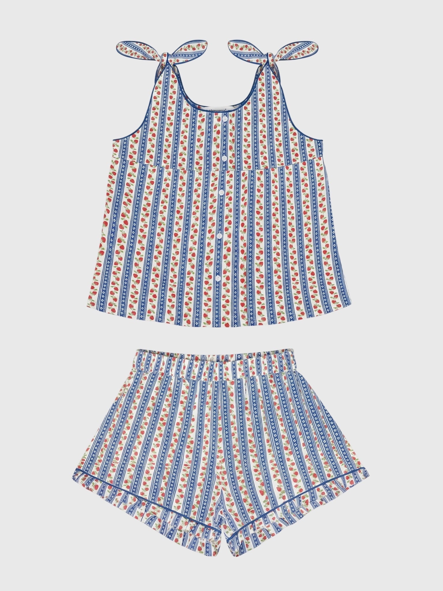 Minnow Girls' Strawberry Patch Tie Knot Tank & Short Set - Saint Bernard