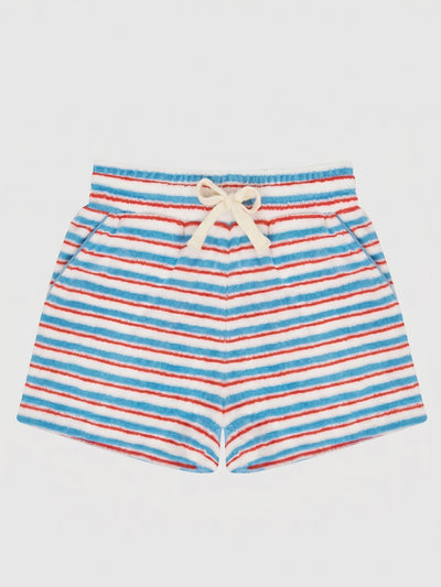Minnow Boys' Jetty Stripe French Terry Short - Saint Bernard