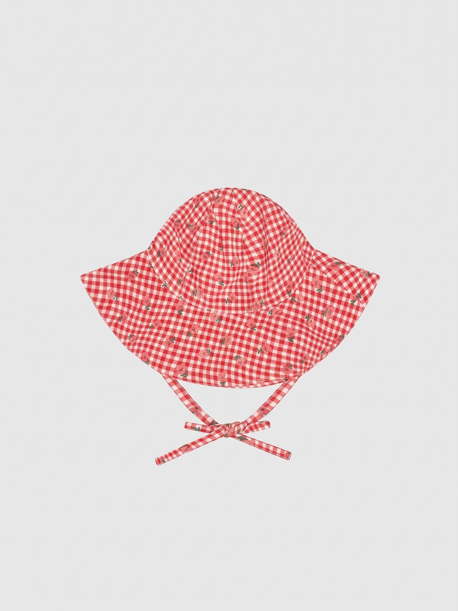 Minnow Baby Cranberry Gingham Sun Hat - Saint Bernard