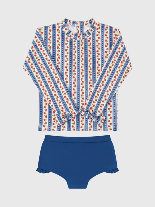 Minnow Girls' Strawberry Patch Rash Guard Set